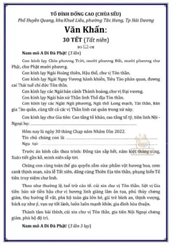 Văn Khấn Đêm 30 Tết Đầy Đủ: Bài Cúng Chiều 30 (tất Niên) & Giao Thừa Trong Nhà, Ngoài Trời Chuẩn Nhất