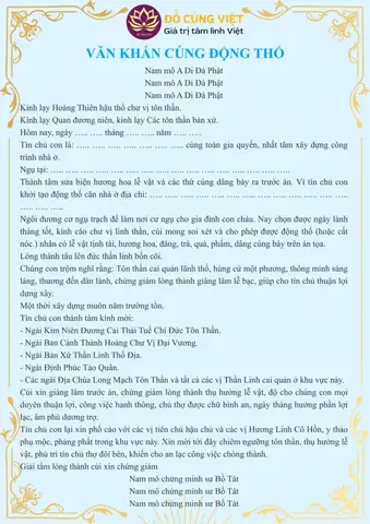 Hướng Dẫn Bài Cúng Động Thổ Khởi Công Chuẩn: Văn Khấn, Lễ Vật, Quy Trình & Lưu Ý 3 Miền