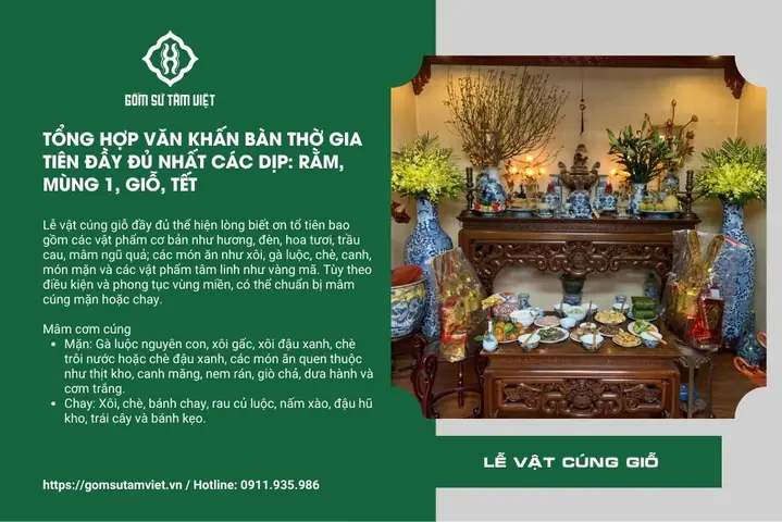 Bài Cúng Gia Tiên Trên Bàn Thờ Giữa Nhà – Tổng Hợp Văn Khấn Đầy Đủ Theo Từng Dịp