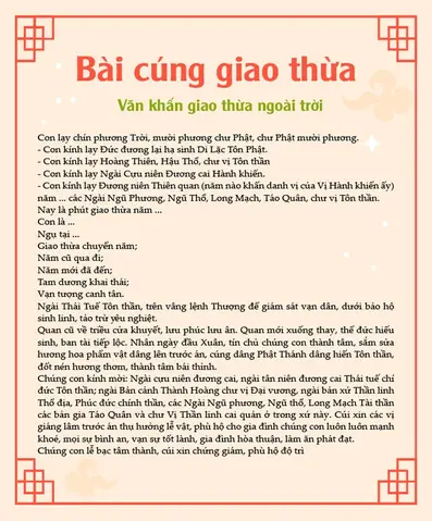 Hướng Dẫn Bài Cúng Giao Thừa Ngoài Trời 2026 (bính Ngọ) Chuẩn Truyền Thống: Văn Khấn, Mâm Cúng, Nghi Thức Đầy Đủ A-z Hướng Dẫn Bài Cúng Giao Thừa Ngoài Trời 2026 (bính Ngọ) Chuẩn Truyền Thống: Văn Khấn, Mâm Cúng, Nghi Thức Đầy Đủ A-z