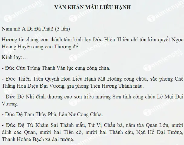 Bài Cúng Mẫu Liễu Hạnh: Văn Khấn Chuẩn Đầy Đủ & Cách Sắp Lễ Đúng Phong Tục
