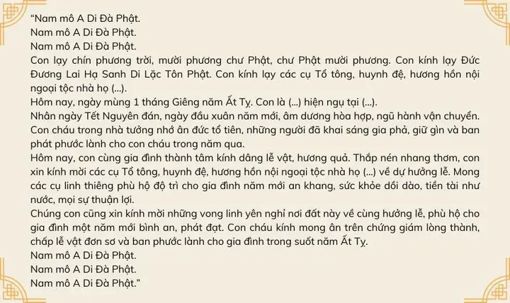Văn Khấn Mùng 1 Tết 2027 (năm Mùi) Đầy Đủ, Chuẩn Theo Truyền Thống Cho Gia Tiên & Thần Linh