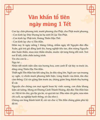 Bài Cúng Ngày Tết: Cách Làm Đúng Nghi Lễ, Thứ Tự Văn Khấn Chuẩn Theo Phong Tục Việt Bài Cúng Ngày Tết: Cách Làm Đúng Nghi Lễ, Thứ Tự Văn Khấn Chuẩn Theo Phong Tục Việt