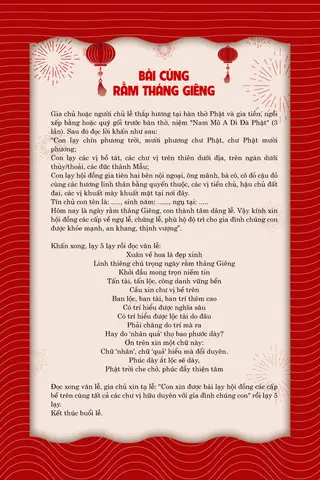 Văn Khấn Cúng Ông Táo Rằm Tháng Giêng Đầy Đủ, Chuẩn Truyền Thống & Cách Cúng, Mâm Cỗ Chi Tiết Nhất