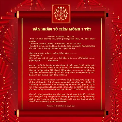 Tổng Hợp Văn Khấn Bài Cúng Sáng Mùng 1 Chuẩn, Đầy Đủ: Tết Nguyên Đán & Hàng Tháng (kèm Trình Tự, Lễ Vật, Chú Ý)