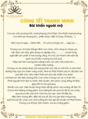 Cách Viết Bài Cúng Tết Thanh Minh Ngoài Mộ Chuẩn Nghĩa Và Trang Trọng Nhất