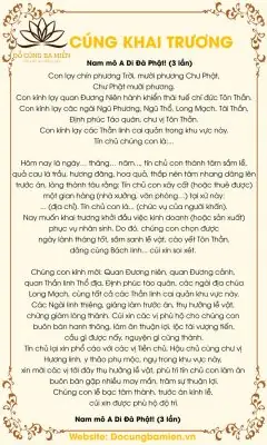 Bài Cúng Trai Trường Cửa Hàng 2027: Văn Khấn Chuẩn & Cách Chuẩn Bị Mâm Lễ Đầy Đủ