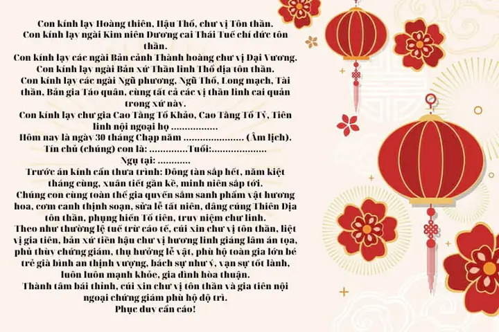 Tổng Hợp Các Bài Văn Khấn Cúng Lễ Trong Năm Đầy Đủ, Chuẩn Pháp Độ Theo Từng Dịp Lễ Tổng Hợp Các Bài Văn Khấn Cúng Lễ Trong Năm Đầy Đủ, Chuẩn Pháp Độ Theo Từng Dịp Lễ