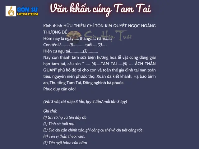 Hướng Dẫn Cách Cúng Tam Tai Năm 2026 Chuẩn Nhất Tại Nhà: Lễ Vật, Văn Khấn, Thời Gian Và Tuổi Phạm Hạn Hướng Dẫn Cách Cúng Tam Tai Năm 2026 Chuẩn Nhất Tại Nhà: Lễ Vật, Văn Khấn, Thời Gian Và Tuổi Phạm Hạn
