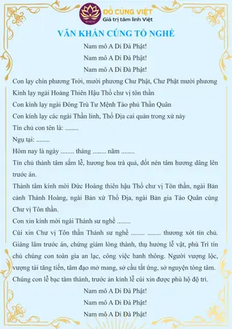 Cách Cúng Tổ Nghề Chuẩn: Lễ Vật, Văn Khấn Và Quy Trình Chi Tiết Cách Cúng Tổ Nghề Chuẩn: Lễ Vật, Văn Khấn Và Quy Trình Chi Tiết