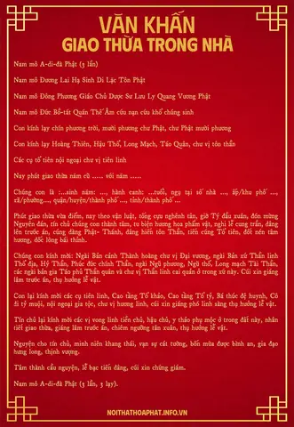 Hướng Dẫn Cách Vái Cúng Đêm Giao Thừa Chuẩn Lễ Nghi: Văn Khấn, Mâm Cúng, Giờ Cúng Trong Nhà & Ngoài Trời