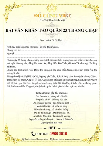 Cách Vái Cúng Ông Táo Chuẩn Nhất Cho Năm Mới