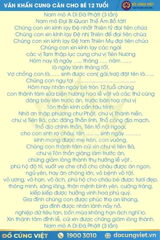 Hướng Dẫn Cách Cúng Căn 12 Tuổi Chuẩn Chỉnh: Lễ Vật, Văn Khấn, Trình Tự Và Ý Nghĩa Tạ Ơn 12 Bà Mụ