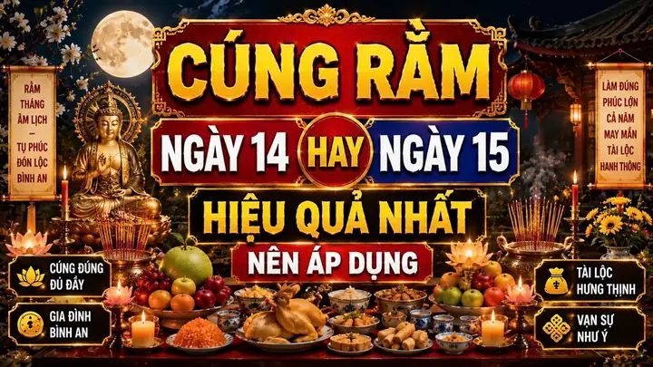 Cúng Rằm Ngày 14 Hay 15? - Lễ Nghi Chung Nhằm Tâm Linh Và Phong Tục Đúng Cách