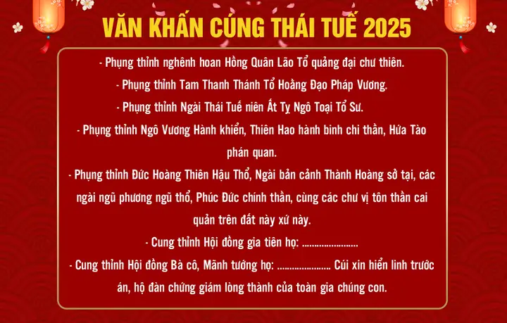 Cúng Thái Tuế 2027 Vào Ngày Gio Wo Nào? Lễ Vật, Văn Khấn Và 4 Tuổi Phạm Thái Tuế Đinh Mùi