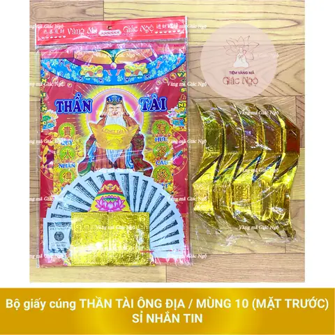 Bộ Giấy Cúng Thần Tài Thổ Địa Đầy Đủ: Cách Chọn Mua Bộ Đầy Đủ Chuẩn Loại, Thành Phần Chi Tiết & Hướng Dẫn Cúng Chuẩn Lễ Tết