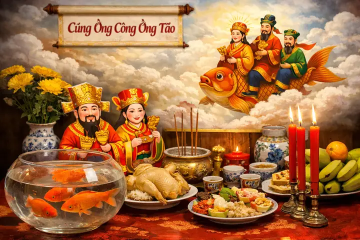 Tổng Hợp Hình Ảnh Cúng Ông Công Ông Táo Đẹp, Ý Nghĩa: Mẫu Mâm Cỗ, Tranh Thờ, Ảnh Nghi Lễ Tham Khảo Tổng Hợp Hình Ảnh Cúng Ông Công Ông Táo Đẹp, Ý Nghĩa: Mẫu Mâm Cỗ, Tranh Thờ, Ảnh Nghi Lễ Tham Khảo