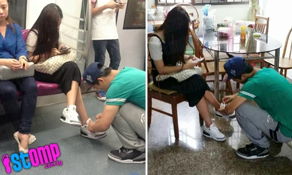 100+ Hình Ảnh Gái Cột Giày Cho Bạn Trai Ngọt, 100+ Ảnh Couple Yêu Thương