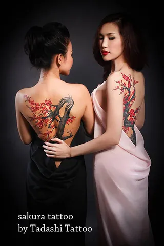 100+ Hình Ảnh Xăm Cô Gái Hoa Anh Đào Đẹp Lung Linh, Cực Chất