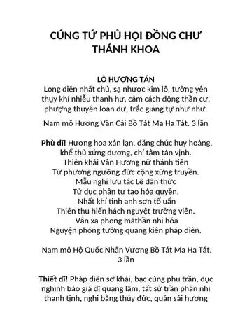Khoa Cúng Thánh Mẫu Hội Đồng: Nội Dung Toàn Văn, Ý Nghĩa Và Hướng Dẫn Lễ Cúng Chuẩn Chính