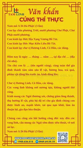 Toàn Bộ Văn Khấn Khoa Cúng Thí Thực (hán - Việt) & Hướng Dẫn Nghi Thức, Mâm Cúng Chuẩn Chỉnh