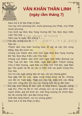 Hướng Dẫn Bài Cúng Rằm Tháng 7 Tại Nhà Chuẩn Nhất: Trình Tự Nghi Thức, Văn Khấn Full & Kinh Vu Lan Hồi Hướng