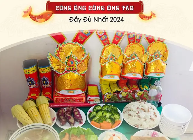 Hướng Dẫn Nghi Thức Lễ Cúng Táo Quân (ông Công Ông Táo) Đầy Đủ: Mâm Cỗ, Bài Cúng, Giờ Cúng Chuẩn Nhất