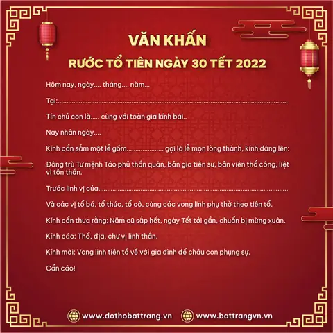 Sớ Văn Khấn Cúng Rước Ông Bà Ngày 30 Tết Chuẩn Nhất: Cách Cúng Đúng Lễ Và Mâm Cúng Chi Tiết