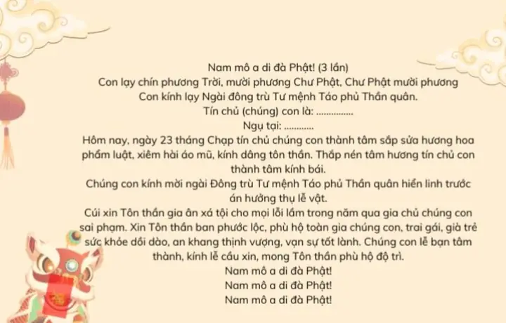 Văn Khấn Cúng Ông Công Ông Táo 2026 Chuẩn Phong Tục, Đầy Đủ Và Đúng Nghi Thức Nhất