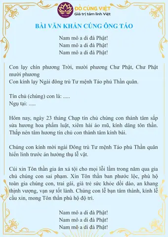 Văn Khấn Cúng Ông Công Ông Táo 2026 Chuẩn Phong Tục, Đầy Đủ Và Đúng Nghi Thức Nhất
