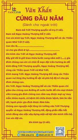 Bài Cúng Đầu Năm Ngoài Trời Chùa: Văn Khấn, Cách Thực Hiện Chuẩn Nghi Lễ