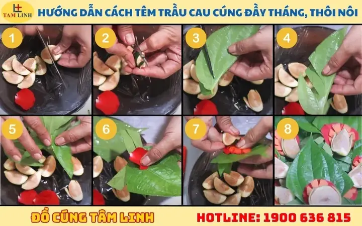 Hướng Dẫn Chi Tiết Cách Têm Trầu Cau Cúng Thôi Nôi Đẹp Chuẩn Nghi Lễ Hướng Dẫn Chi Tiết Cách Têm Trầu Cau Cúng Thôi Nôi Đẹp Chuẩn Nghi Lễ