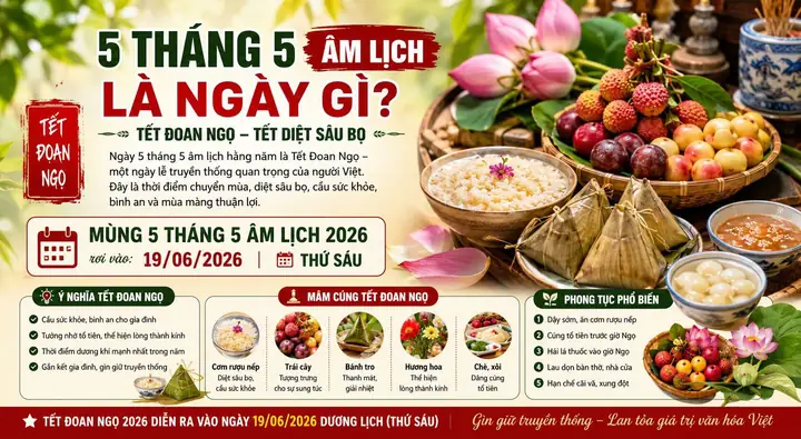 Mâm Cúng Tết Đoan Ngọ Miền Nam: Văn Khấn, Cách Chuẩn Bị & Món Ngon Ngày 5/5 Âm Lịch Mâm Cúng Tết Đoan Ngọ Miền Nam: Văn Khấn, Cách Chuẩn Bị & Món Ngon Ngày 5/5 Âm Lịch