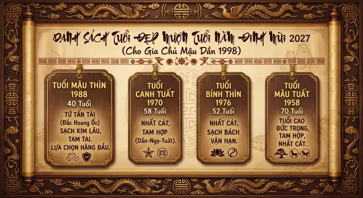 Tuổi Mậu Dần 1998: Sao Chiếu Mệnh Và Cách Cúng Giải Hạn Năm 2027 Tuổi Mậu Dần 1998: Sao Chiếu Mệnh Và Cách Cúng Giải Hạn Năm 2027