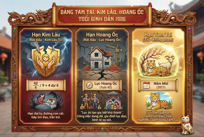 Tuổi Bính Dần 1986 Cúng Tam Tai Năm 2027: Hướng Dẫn Chi Tiết Và Lưu Ý Quan Trọng Tuổi Bính Dần 1986 Cúng Tam Tai Năm 2027: Hướng Dẫn Chi Tiết Và Lưu Ý Quan Trọng