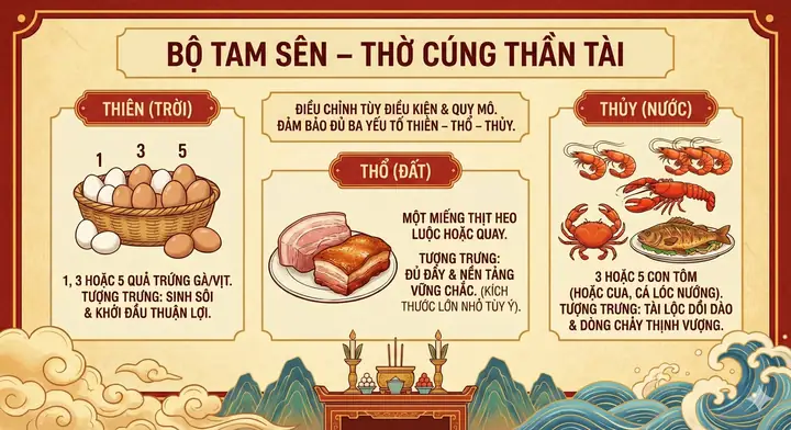 Cúng Tôm Cua Trứng Gà: Bộ Tam Sên Chi Tiết & Ý Nghĩa Đầy Đủ Cúng Tôm Cua Trứng Gà: Bộ Tam Sên Chi Tiết & Ý Nghĩa Đầy Đủ
