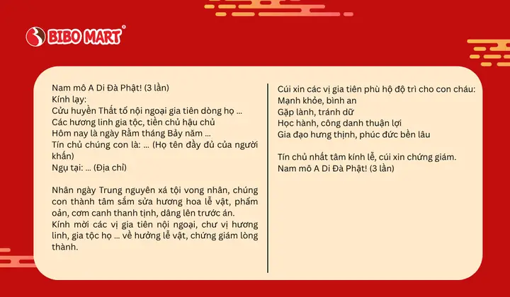 Danh Sách Lễ Vật Cúng Cửu Huyền Rằm Tháng 7 Chuẩn Nghi Lễ