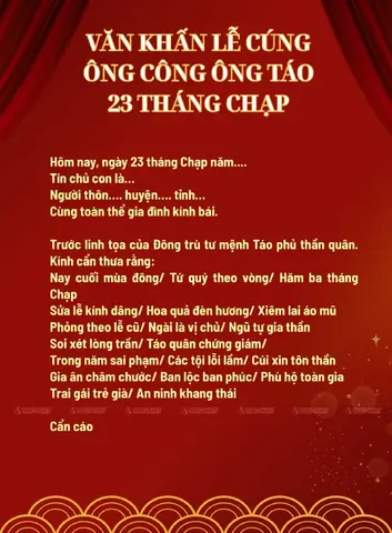 Ngày Cúng Ông Công Ông Táo Cuối Năm 2026: Giờ Đẹp, Văn Khấn & Mâm Lễ Chuẩn